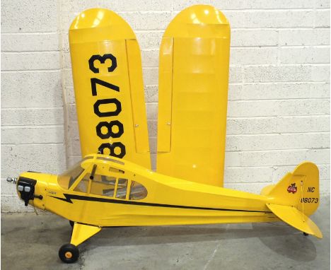 A Piper Cub ¼-scale remote-control aeroplane, complete with two XOAR propellers, (16x6, 16x8) and Zenoah 20cc petrol engine, 