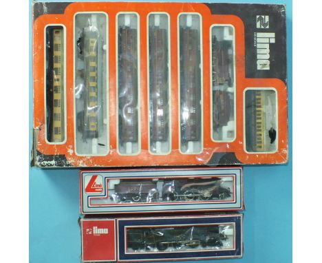 Lima OO Gauge, Train Set 7604, (boxed, box a/f); 205119 Mogul (Crab) LMS 2-6-2 locomotive RN13000, boxed and 205176 King Clas