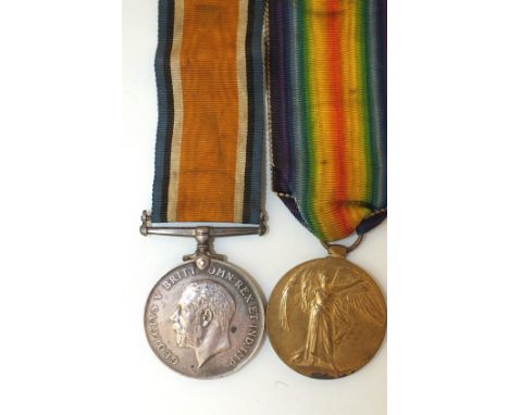 A WWI pair awarded to SE-18452 Pte A H Brookes: British War and Victory Medals, Army Veterinary Corps.