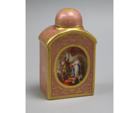 An early 20th century Vienna flask