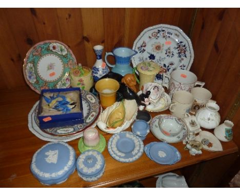 VARIOUS ORNAMENTS, PLATES, etc, to include Shelley, Wedgwood, Carltonware, Poole etc