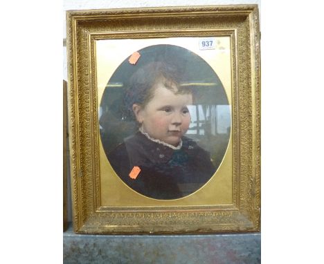 ? MICHEL ? BATISTE, Rupert Williams-Ellis, portrait of a young boy, oil on board, attributed and titled to backing board, ova