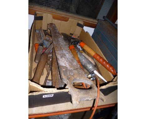 A BOX, containing a quantity of various hand tools