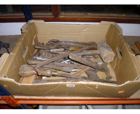 A BOX, containing a quantity of various hand tools