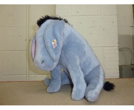 AN UNBOXED LIMITED EDITION STEIFF PLUSH EEYORE SOFT TOY, height approximately 33cm, No.409/1500