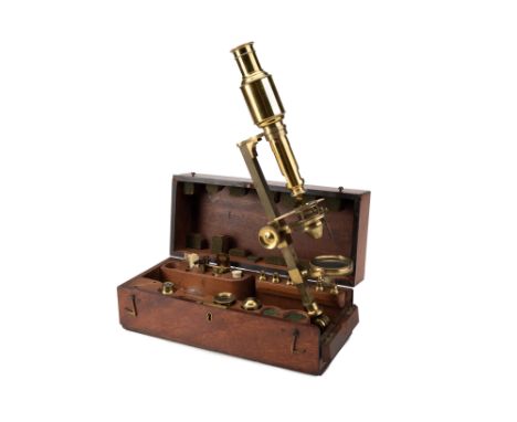 A Late 18th Century Compound Chest Microscope By Dollond, London, English, c.late 18th century, signed to the body tube in la
