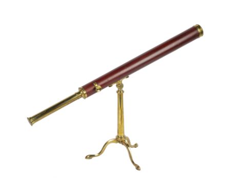 2in Library Telescope, English, c.1820, engraved around the eyepiece 'Gilbert &amp; Son, London' telescope with mahogany body