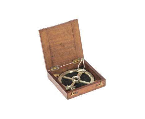 A Very Unusual Miniature 4.5in Swing Arm Protractor, Piggot, English, c.1880, signed in script 'Piggott, London' and with the