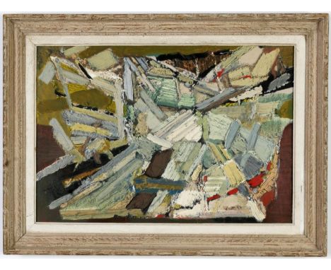 NICOLAS DE STAEL, Composition Abstraite, lithograph on arches 1974, Mourlot, edition 600, Montparnasse frame, 37.5cm x 54cm. 