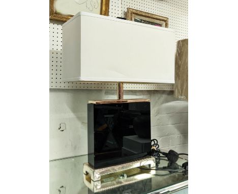 JOHN RICHARD TABLE LAMP, 30cm W x 62cm H overall including shade. 