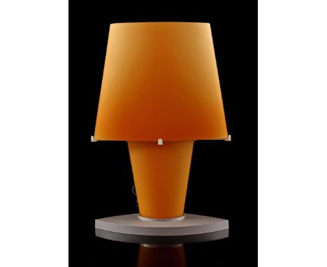 Daniela Puppa (1947-)Apricot yellow glass 6-light table lamp, design Daniela Puppa for Fontana Arte, model '3064', marked on 