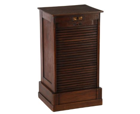 Oak 1-door roller shutter box, 86.5 cm high, 47 cm wide, 40 cm deep