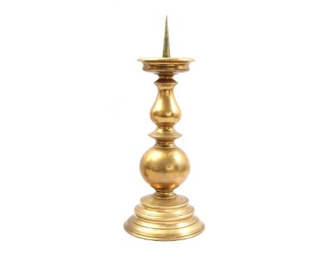 Copper church candlestick, high 39 cm