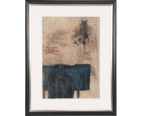 Ru van Rossem (1924-2007)Memory of the Oshun-Grove, color etching dated 1973, 7/35, 70x50 cm, outer size is 99x79 cm