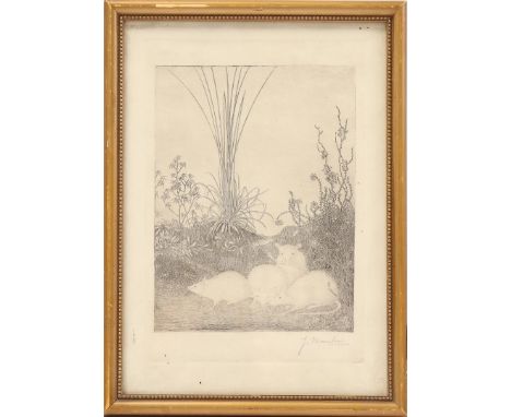 Jan Mankes (1889-1920)Mice, etching 19.5x14.5 cm