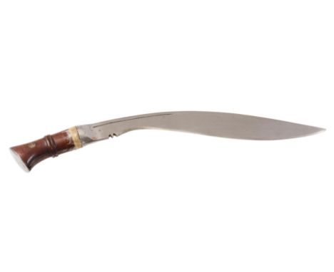 Large Kukri knife, Nepal and Australia, from the First World War period, with traditional slightly curved sharp blade, marked