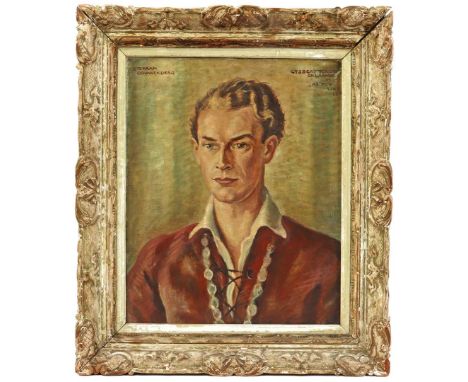 Stefaan Couwenberg (1892-1981)Portrait of Gijsbert Tersteeg as Orlando in Shakespeare's "As you like it", canvas painted in 1