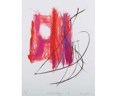 Miko Gojo – ‘Sprouting I’, 21st century lithograph in colours, signed, titled and editioned 6/30 in pencil, 37cm x 26.5cm, wi