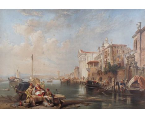 After Clarkson Frederick Stanfield – The Canal of the Giudecca, and the Church of the Gesuati, Venice, 19th century lithograp