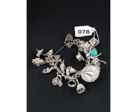 VINTAGE SILVER CHARM BRACELET