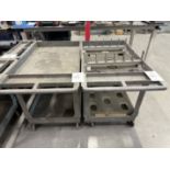 (2) Uline 35" x 24" Plastic Shop Carts