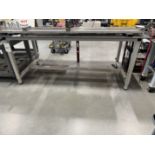 95" x 47" Adjustable Leg Steel Work Table