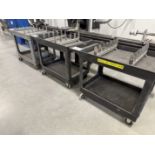 (3) Uline 35" x 24" Plastic Shop Carts