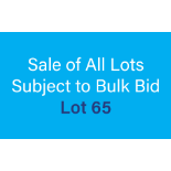 SALE OF ALL LOTS SUBJECT TO THE BULK BID ON LOT 65