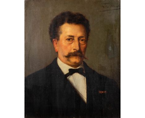 Léon HERBO (1850-1907) 'Portrait of a man'A painting, oil on canvas.&nbsp;Signed upper right. Dated&nbsp;1879Dimensions: (W:5