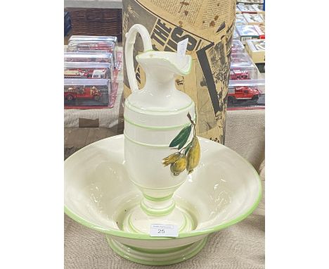 A vintage ceramic jug and basin set, shipping unavailable 
