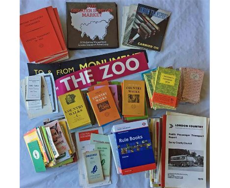 Considerable quantity (2 large boxes) of London Transport EPHEMERA including 1950s/60s annual reports (15), 1930s onwards 'Co