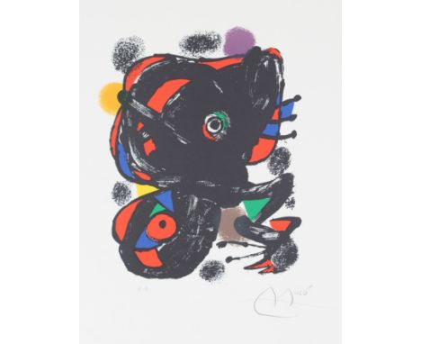 Joan Miro (Spanish, 1893-1983) "La Punaise Petite" Color Lithograph. Pencil signed lower right, numbered (39/80) lower left. 