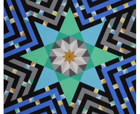 Erik Nitsche (Swiss, 1908 - 1998) "Graphic Design of the Christmas Star" Signed lower right. Original Mixed Media painting on