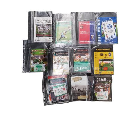 QUANTITY OF GLENTORAN F.C EUROPEAN MATCH PROGRAMMES AND TICKET STUBS 