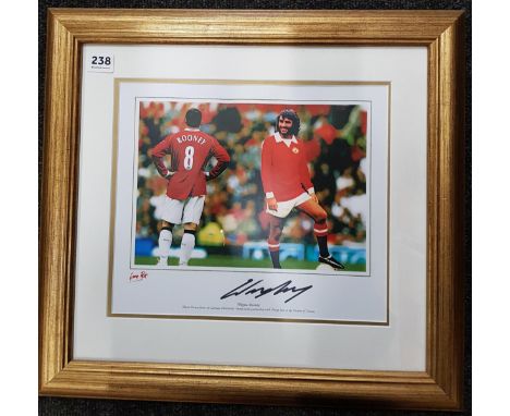 WAYNE ROONEY SIGNED PRINT WITH C.O.A