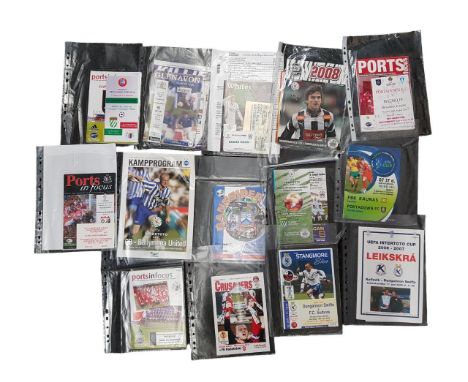 VARIOUS IRISH LEAGUE TEAMS MATCH PROGRAMMES AND TICKET STUBS 