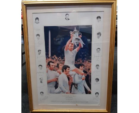 LEEDS UTD CENTENARY CUP FINAL PRINT WITH CERTIFICATE OF AUTHENTICITY 