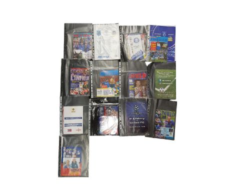 QUANTITY OF LINFIELD F.C EUROPEAN MATCH PROGRAMMES AND TICKET STUBS 