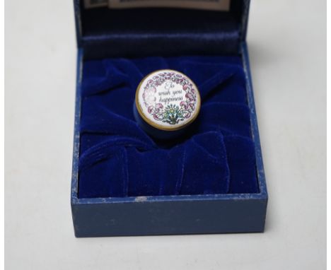 A collection of boxed Halcyon Days enamel boxes, (26)