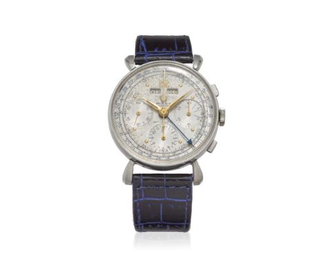 ROLEX DATO-COMPAX REF. 4768, ANNI '40 RARE AND ICONIC, TRIPLE DATE STEEL ANTI-MAGNETIC CHRONOGRAPH  Case: signed, in stainles