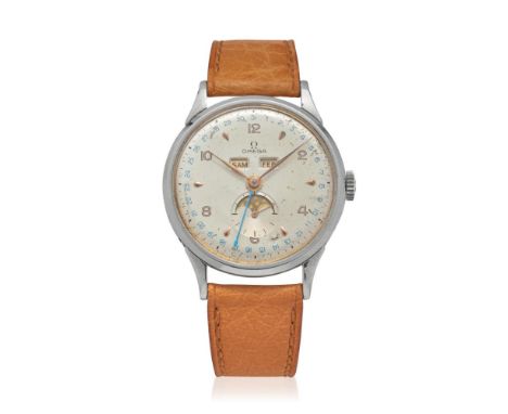  OMEGA COSMIC REF. 2486-1 FULL CALENDAR, 40S Case: signed, in stainless steel, snap on caseback, corrector on sides.  Bracele