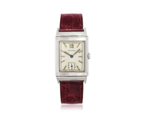  JAEGER-LECOULTRE REVERSO, CIRCA 1970 ICONIC EXAMPLE OF THE REBIRTH OF THE REVERSO "CORVO"  Case: staybrite steel, brancard m