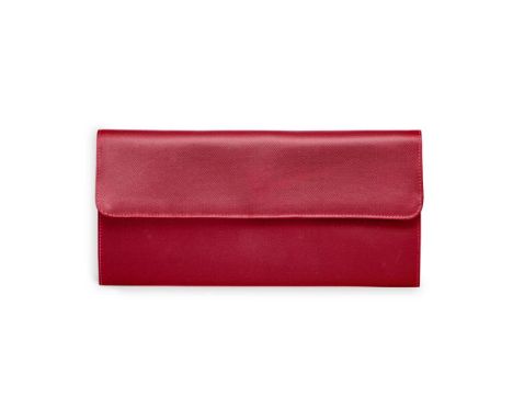  MISS TUDOR ACCESSORY Burgundy Miss Tudor watch bag, accompanied by outer box. 
