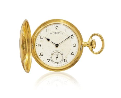  PATEK PHILIPPE A GOLD HUNTER CASE, RETAILES BY F. MICHAELSEN, 1910S Case: signed, n. 241544, four-body in 18K gold, signed d