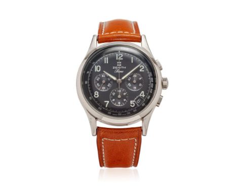  ZENITH PRIME CRONOGRAFO REF. 01.0010.420, 90S NEW OLD STOCK, BOX AND DOCUMENTS  Case: signed, in stainless steel, transparen