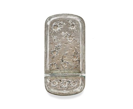  EBERHARD CONCEALED WATCH IN SILVER, 1930S Case: signed, n. 331105, in 935 silver, decorated with engraved floral motif.  Dia