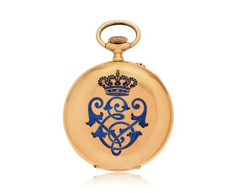  HAUSMANN IN GOLD WITH VITTORIO EMANUELE MONOGRAM, PERIOD 1920 Case: Swiss hallmark, n. 1079568, in 18K gold, signed dome, en