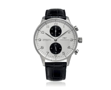  IWC PORTOGUSIER CHRONOGRAPH REF. 3714, 2000S Case: signed, n. 2860688, in stainless steel, caseback with screws.  Bracelet/S