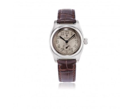  ROLEX BUBBLEBACK “DIDACTIC" REF. 1858, 30S Case: signed, Steelium steel alloy, signed, screwed caseback and signed Oyster Wa