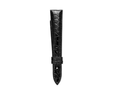  PATEK PHILIPPE LEATHER STRAP In black crocodile measuring 19/14 mm. 